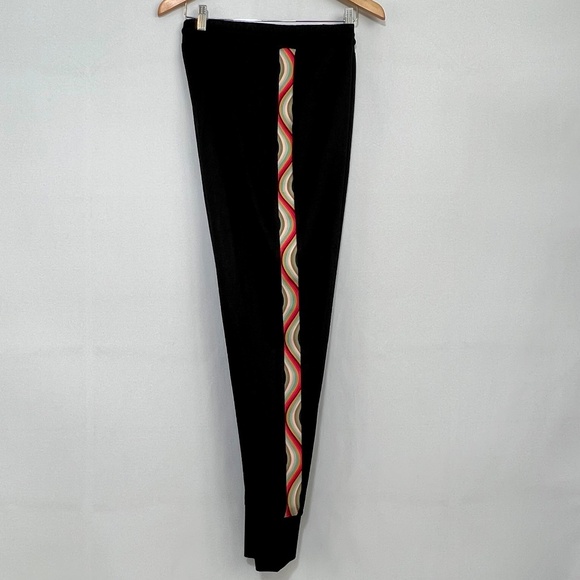NWT Paul Smith Joggers Track Pants in Black with Swirl Stripe Women's Size XL - Picture 4 of 9